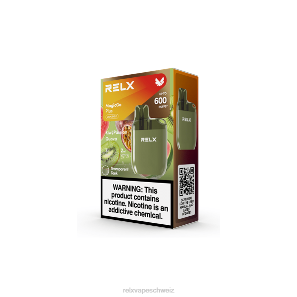 RELX Vape Zürich - Kiwi-Leidenschafts-Guave RELX MagicGo plus sa600 LXJP54