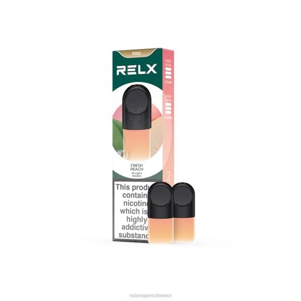 RELX E-Zigarette Geschmack - frischer Pfirsich RELX Pod Pro – 2 Pods LXJP10