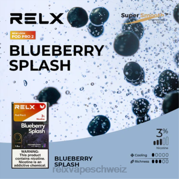 RELX Store - Blaubeere RELX Pod Pro 2 - 3 Pods LXJP90