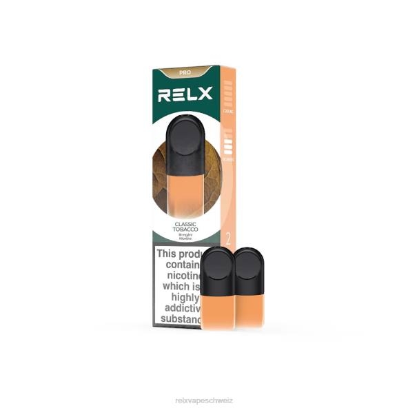 RELX Vape Schweiz - klassischer Tabak RELX Pod Pro – 2 Pods LXJP22
