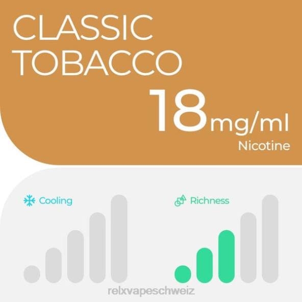 RELX Vape Schweiz - klassischer Tabak RELX Pod Pro – 2 Pods LXJP22