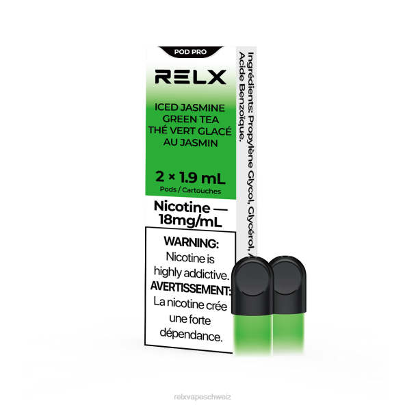 RELX Vape Zürich - eisgekühlter grüner Jasmintee RELX Pod Pro – 2 Pods LXJP13